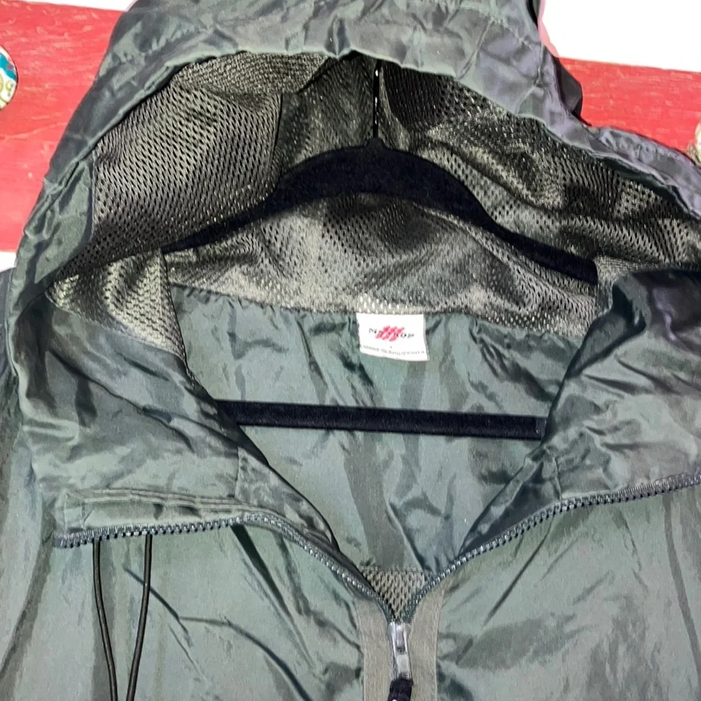 Hooded Windbreaker Vest with‎ Pockets by Metrop - Green - Fishing - Hiking